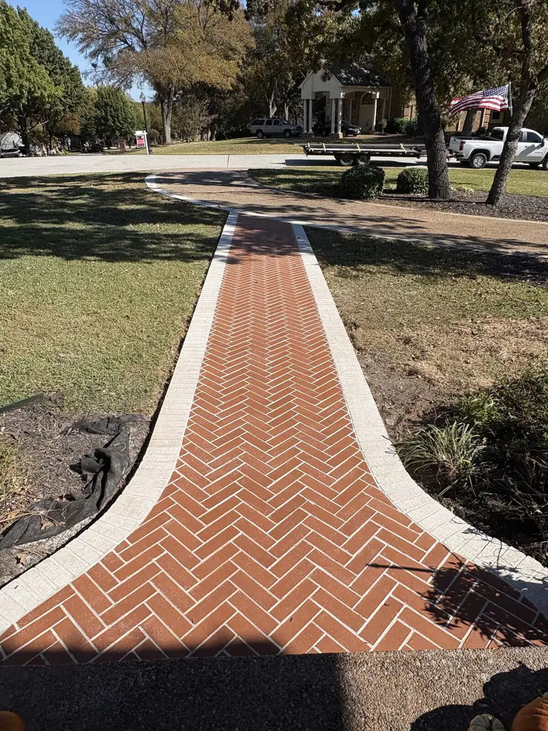 Walkway and concrete work by Smith Fencing and Construction in Fort Worth, TX